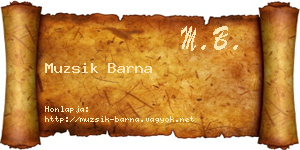 Muzsik Barna névjegykártya